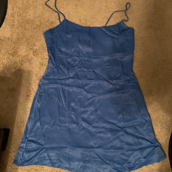 NWT Anthropologie Royal Blue Mini Dress Size 10 - Picture 5 of 14